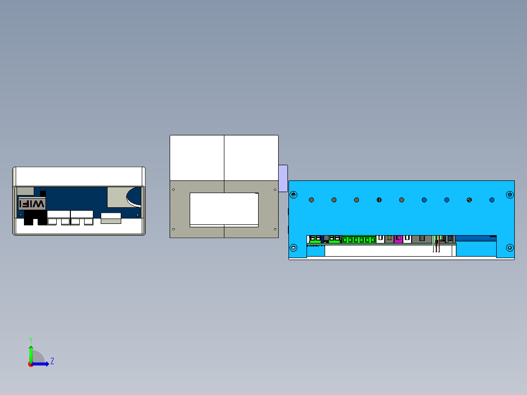 电器柜 电控柜 (101) 机械设计素材左视图