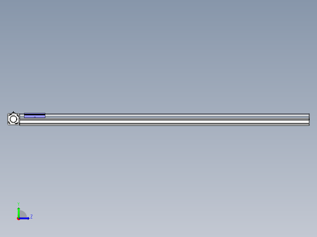 同步带滑台-半封闭B17-L100-S1950-L-P75-D3-N3左视图