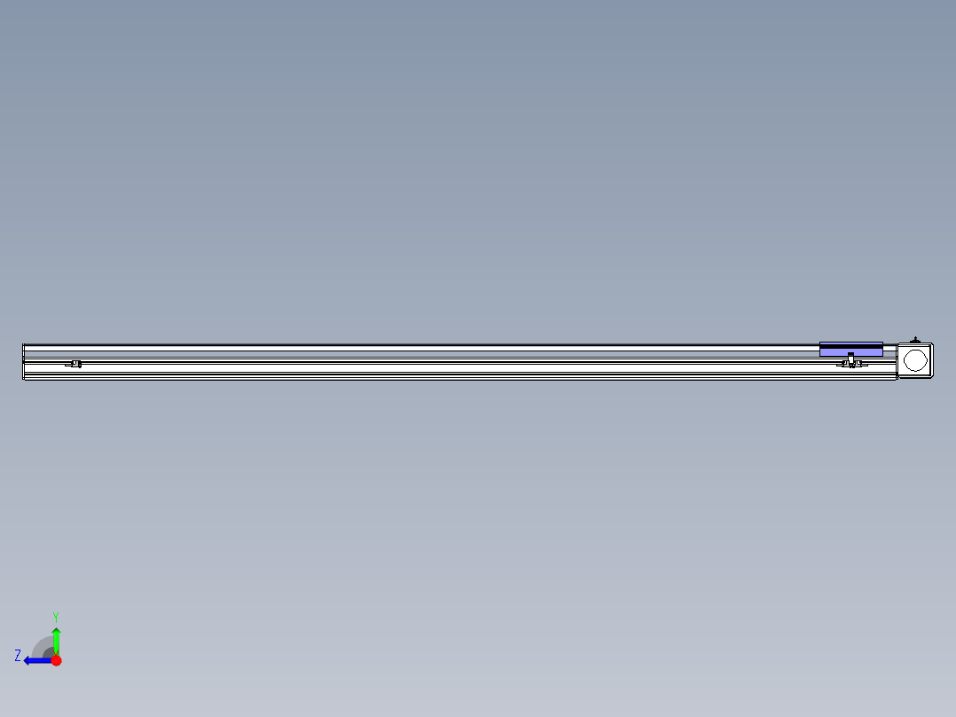 同步带滑台-半封闭B17-L100-S1950-L-P75-D3-N3右视图