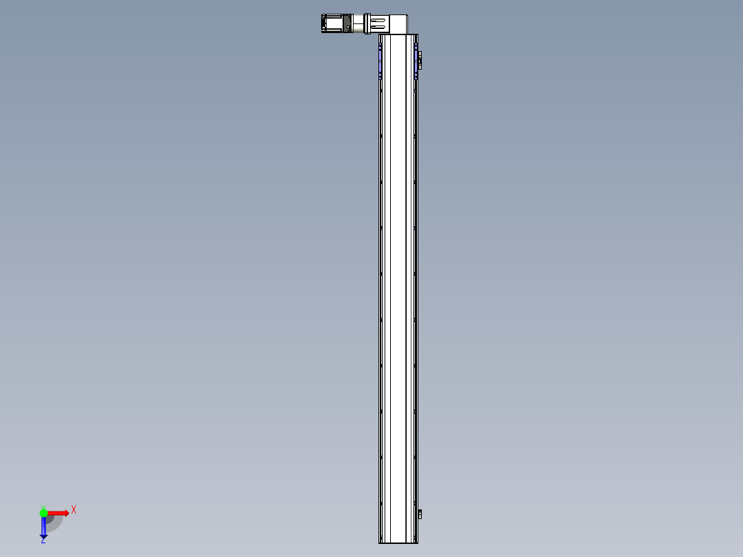同步带滑台-半封闭B17-L100-S1950-L-P75-D3-N3俯视图