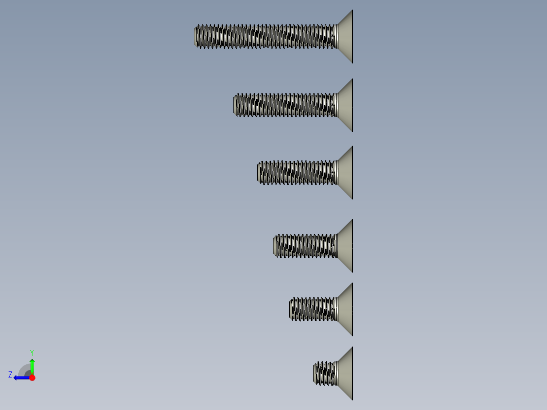 内六角螺栓-M3 Set_CSK Allen Bolt右视图