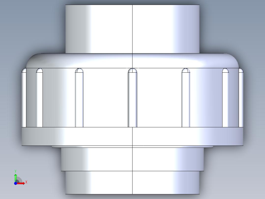 CPVC管件30-Sch80_Union T375_FPTxFPT_9898-375-010_1in前视图