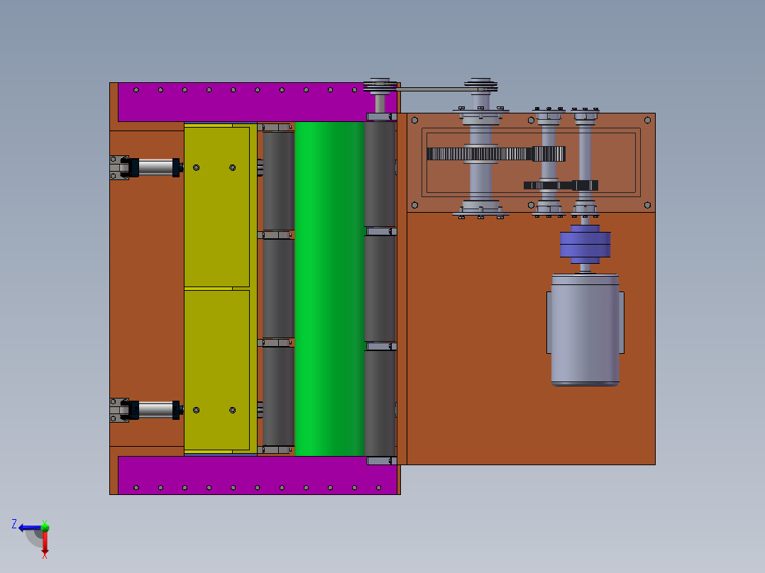 竹材旋切机SW三维图==1323642==300