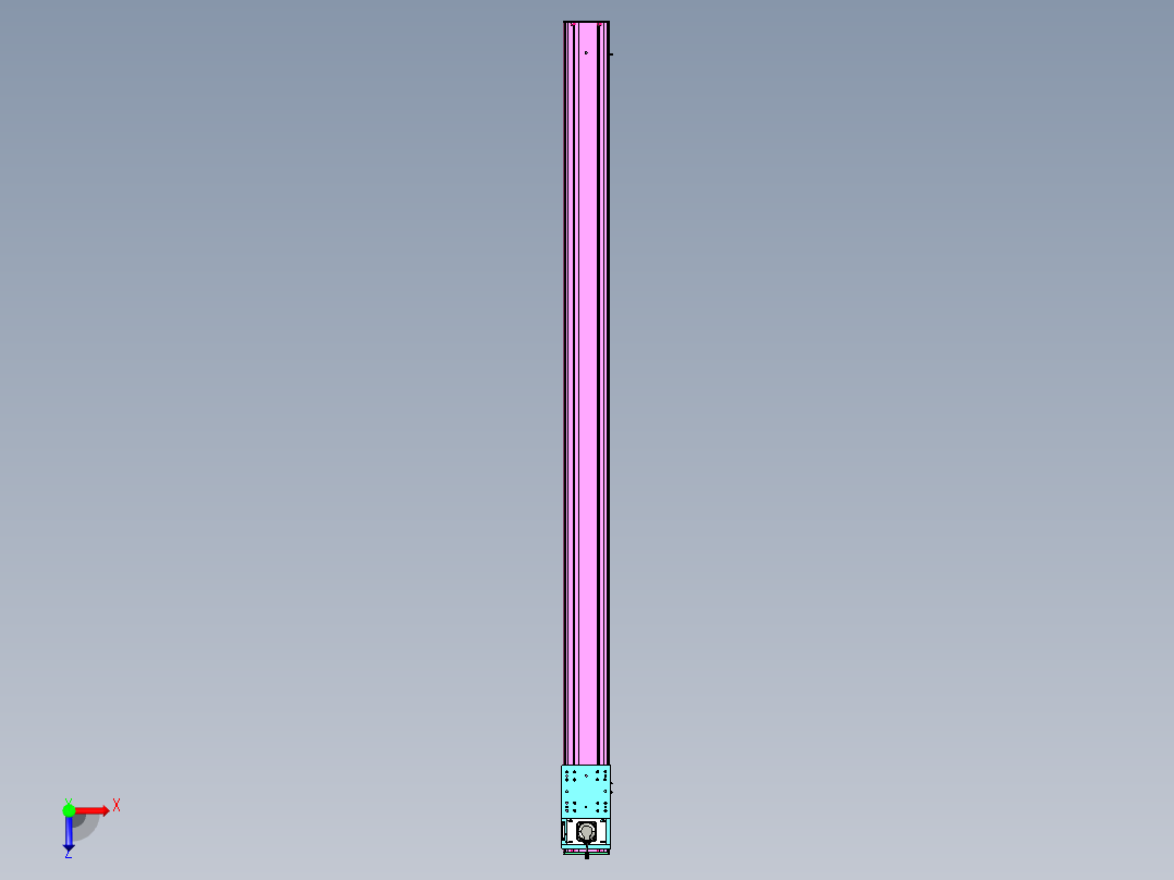 东锦齿条传动DH210G-L167-S3350-BU-减速机+P750W俯视图
