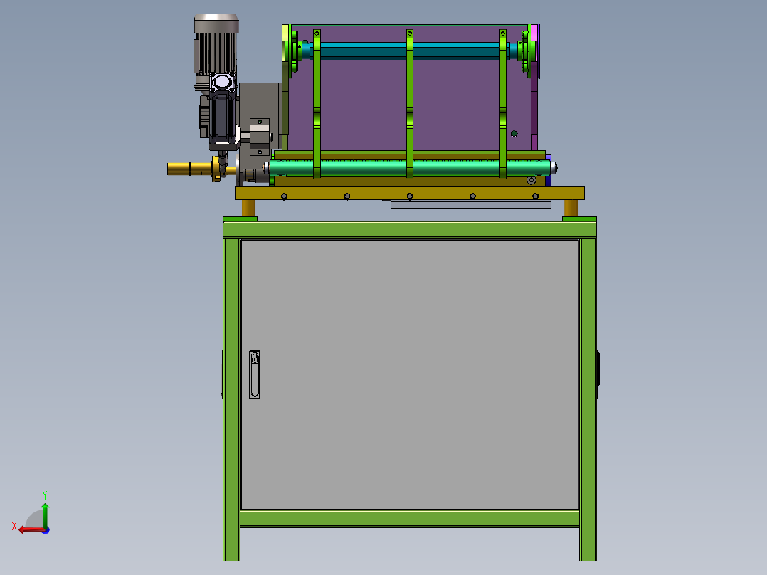 制糖原料搅拌机sw18可编辑后视图