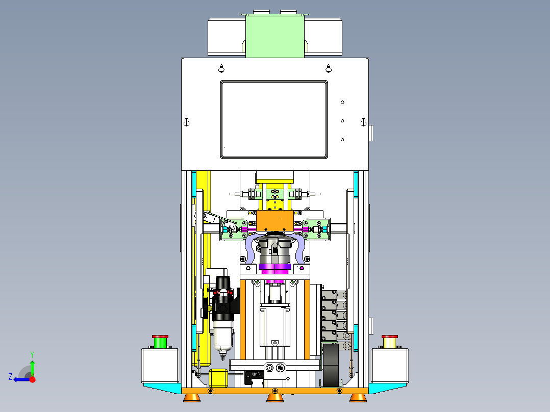 齿轮箱滚珠模块装配step右视图