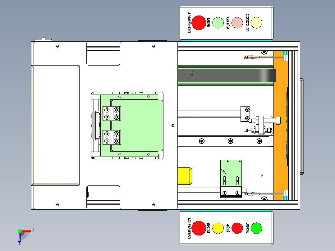 齿轮箱滚珠模块装配step俯视图