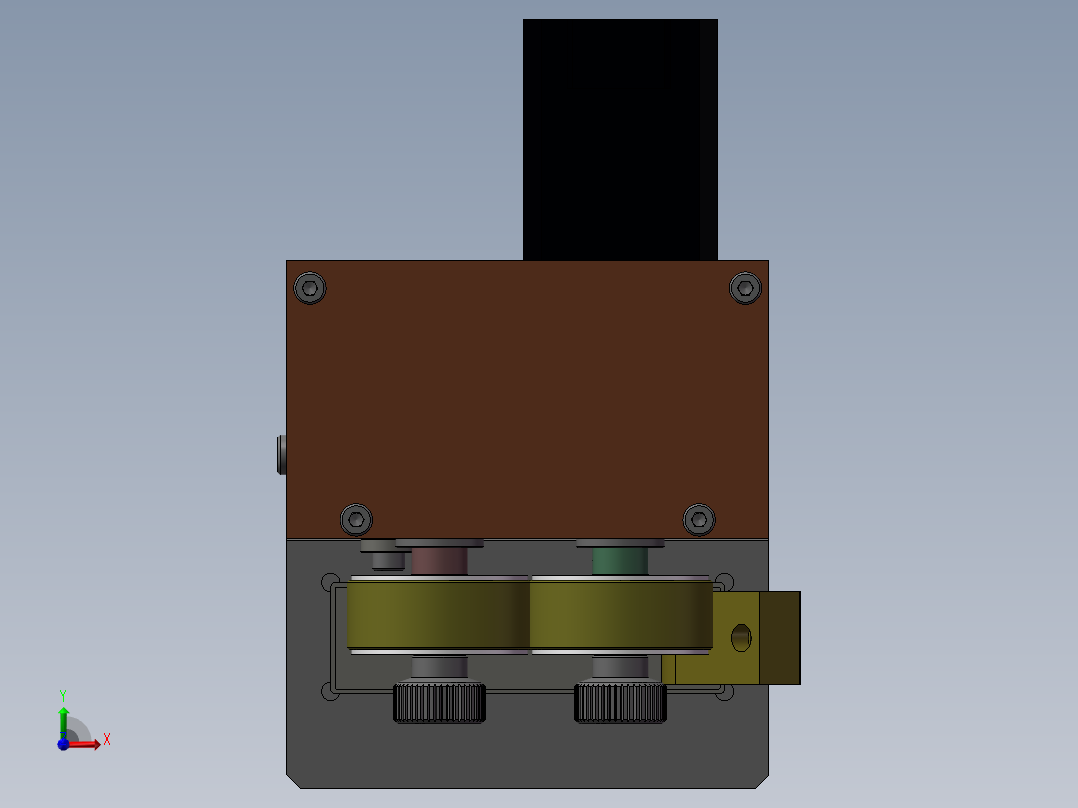 一组海绵清洁机构前视图