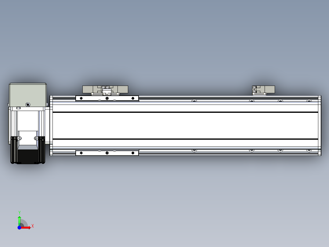 同步带滑台-半封闭B10H-L45-S250-RU-P40-D3前视图