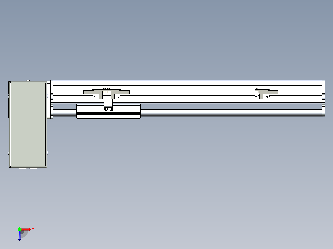 同步带滑台-半封闭B10H-L45-S250-RU-P40-D3俯视图