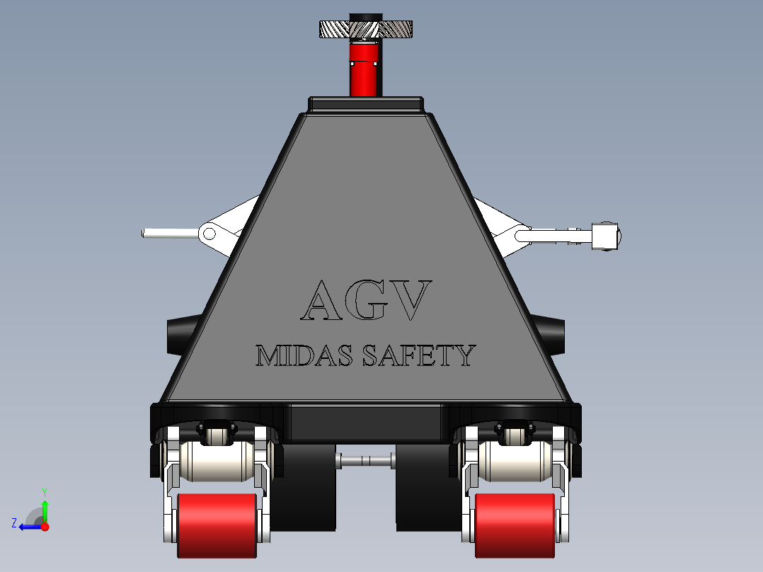 手动托盘升降机改装成AGV右视图
