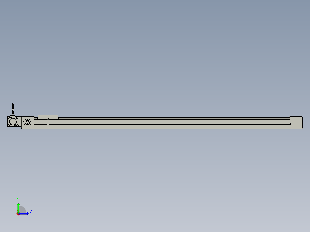 威洛博直线电机模组EB6-L70-S1450-BR-P40-MS3左视图