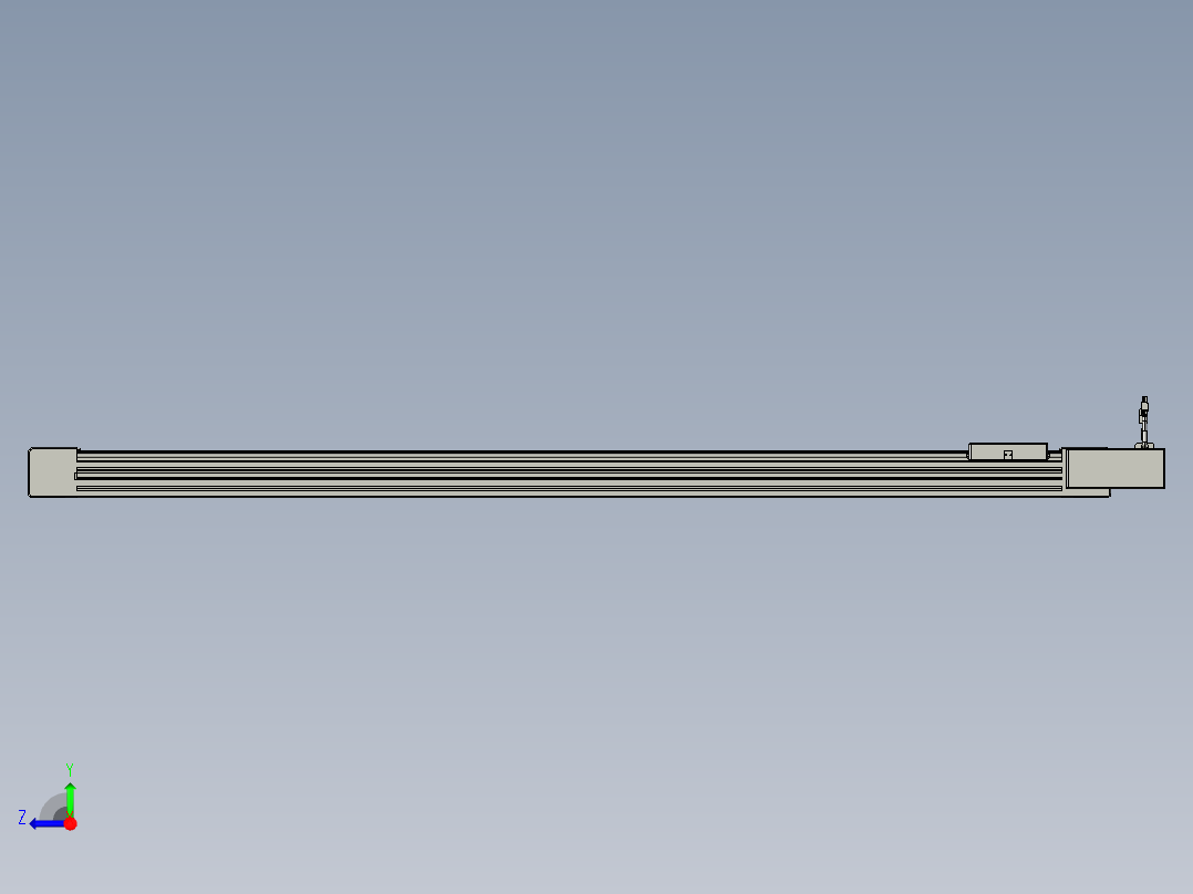 威洛博直线电机模组EB6-L70-S1450-BR-P40-MS3右视图
