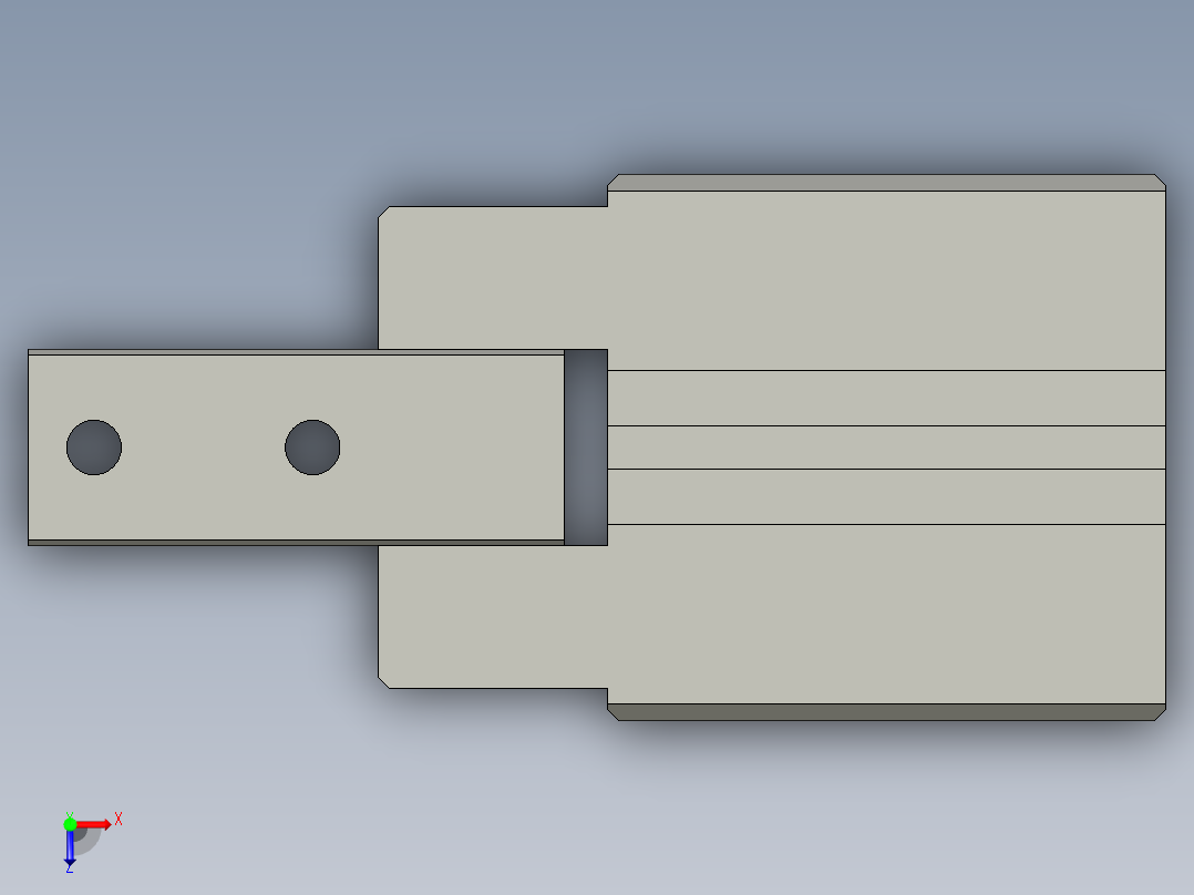 普通气爪PH09-40俯视图