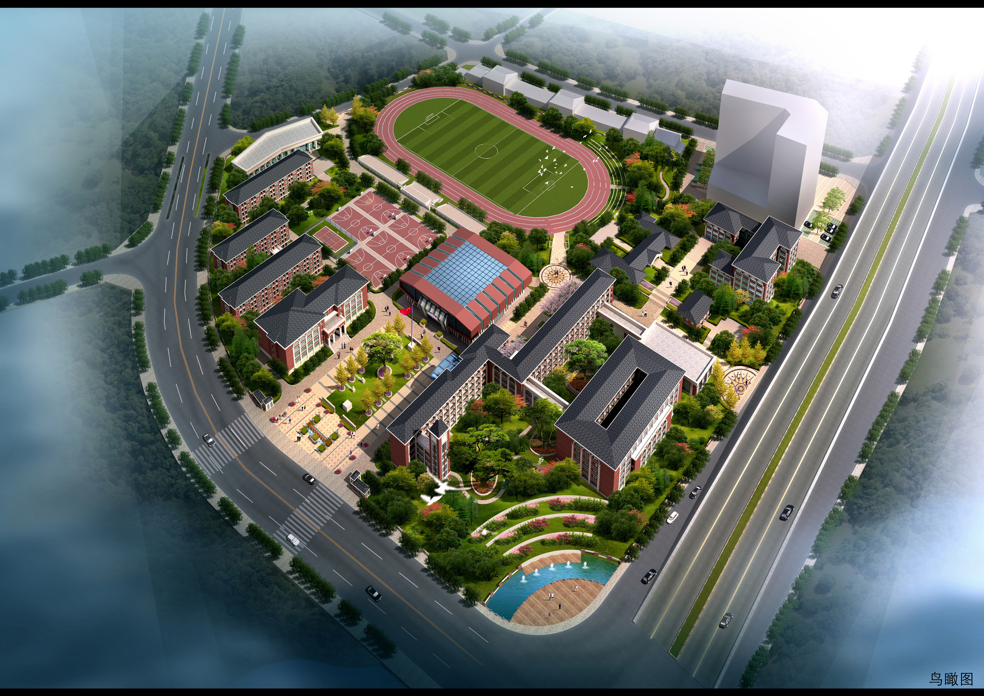 宣城市第三中学校园修建性规划设计资料（含效果图 CAD）