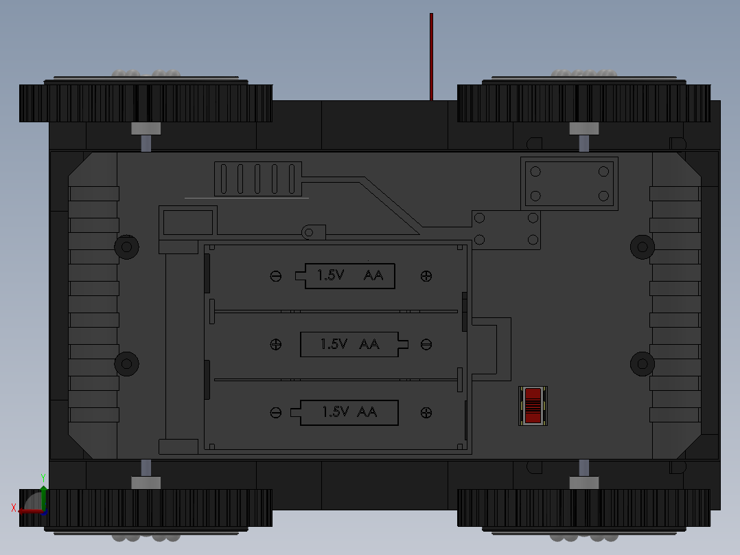 坦克玩具车后视图