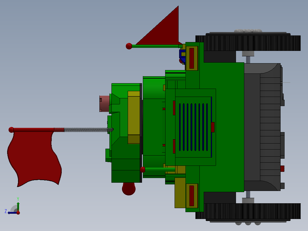 坦克玩具车右视图
