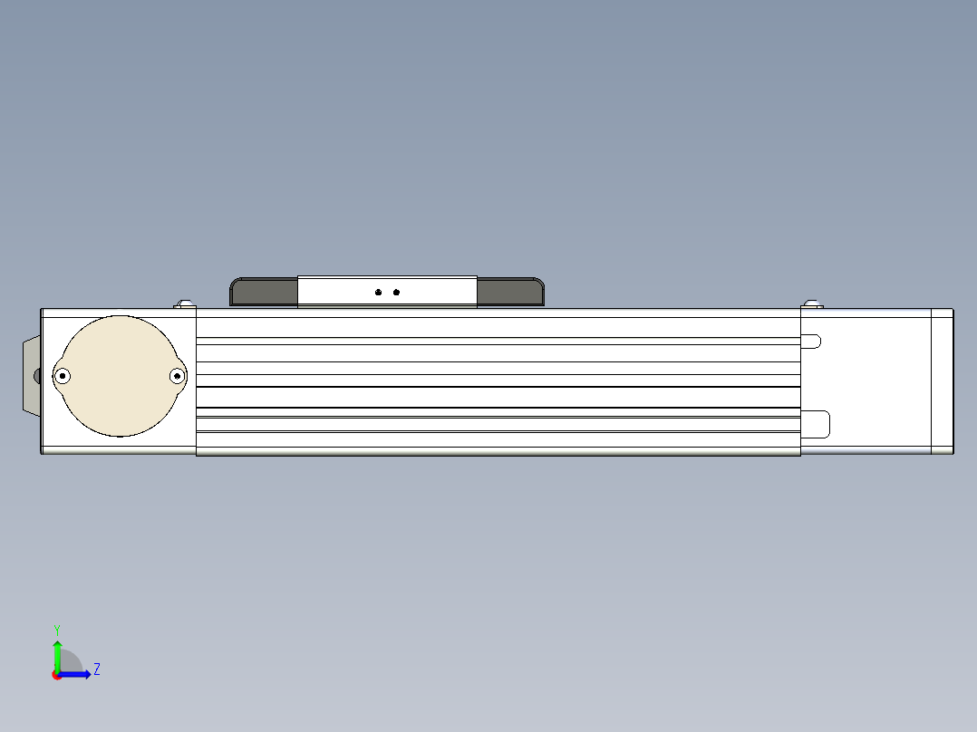 同步带滑台-欧规BC6-L120-S100-R-P40-D3左视图