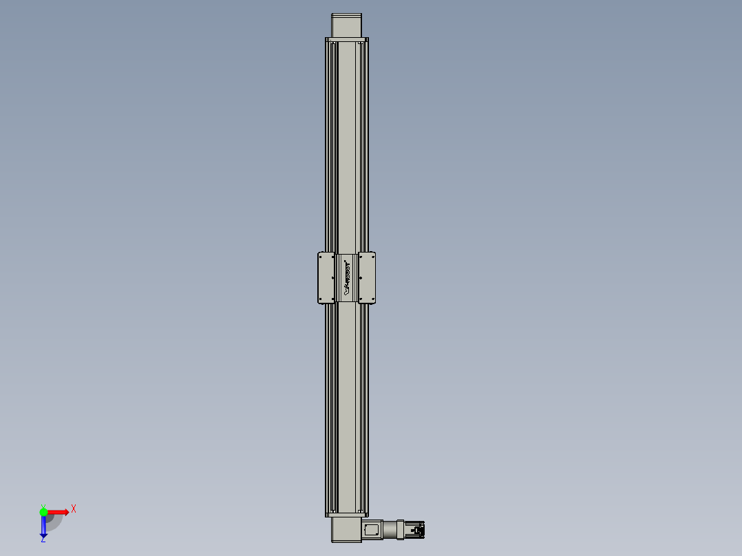 威洛博直线电机模组EB20-L224-S1900-L-ZP75-MS3-5K俯视图