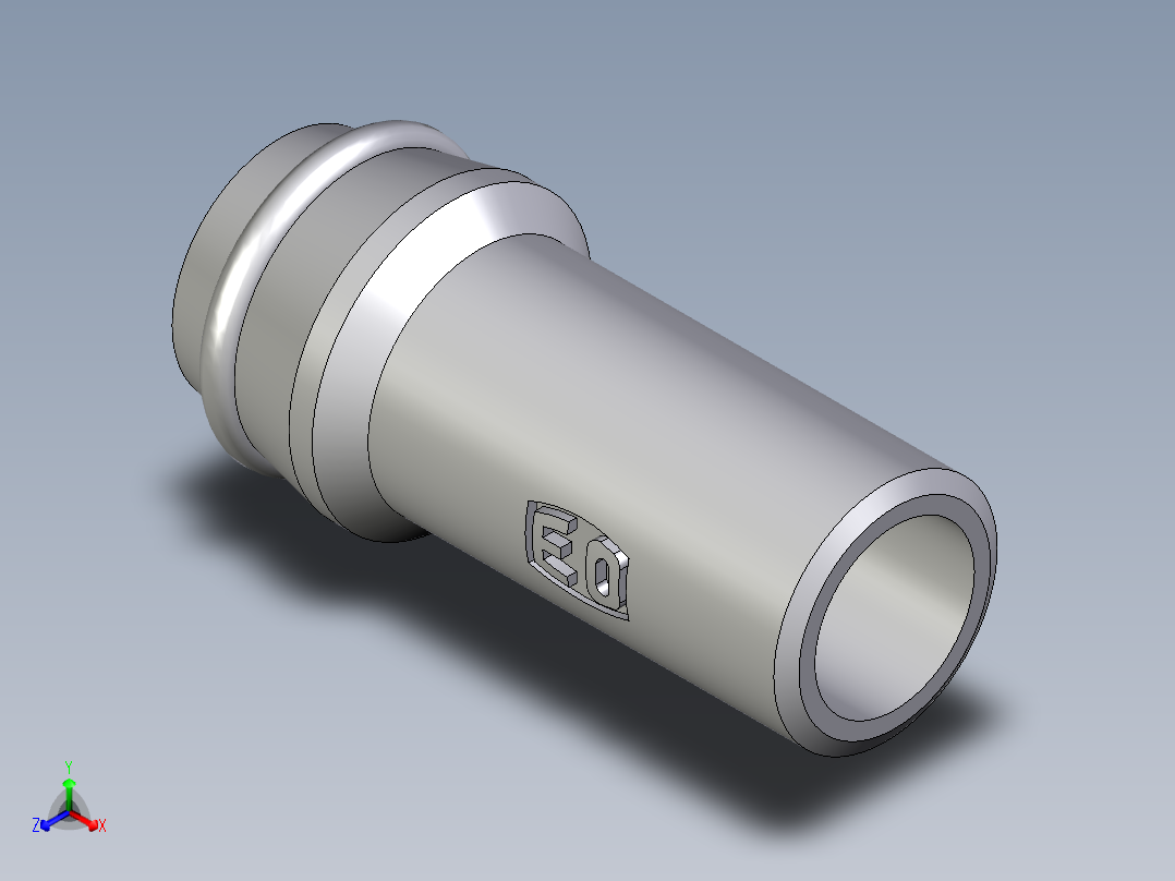 卡套式工业通用硬管接头EO_Schweisskegel_SKA14X2正等轴测图