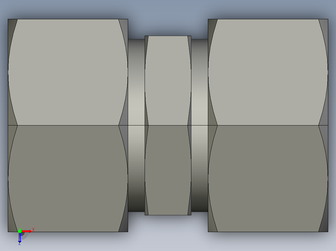 卡套式工业通用硬管接头EO Union G18LCF俯视图