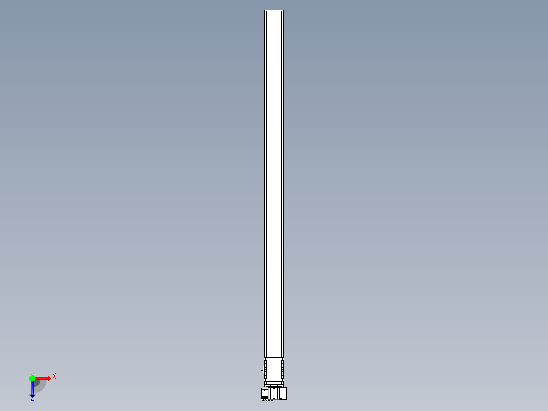 同步带全封闭直线模组TPA-HCB-105D-90-L1800-RP-C-P20-N3俯视图