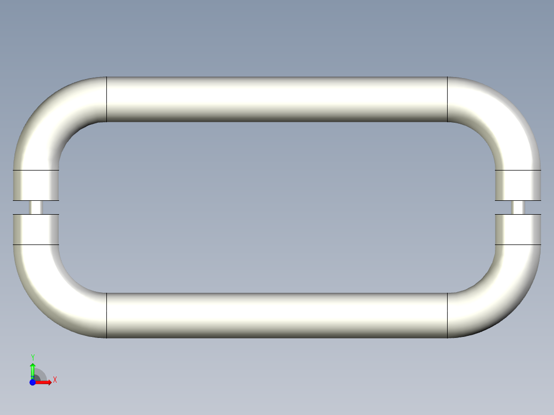 取手(不銹鋼)ER(C)-3D多系列多零件图纸模型前视图