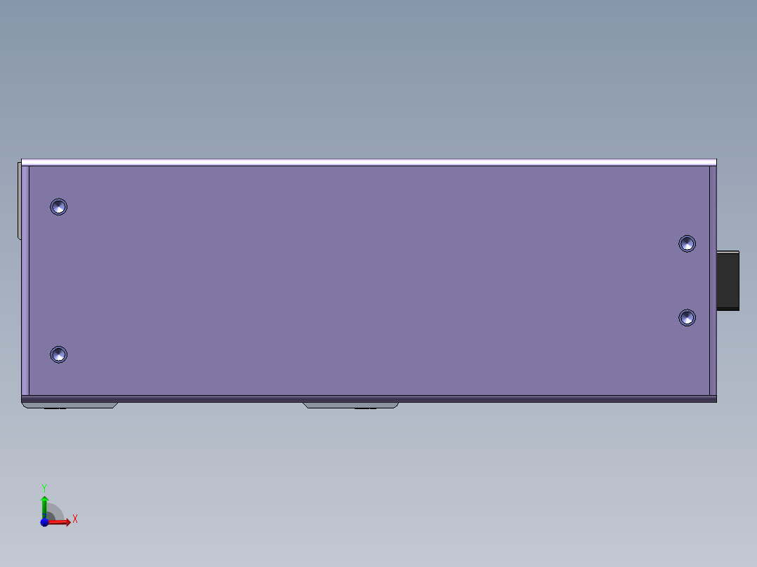 电动滑台模组SDM左折模型前视图