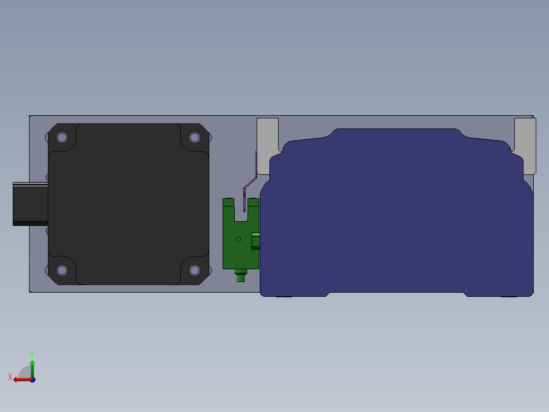 电动滑台模组SDM左折模型后视图