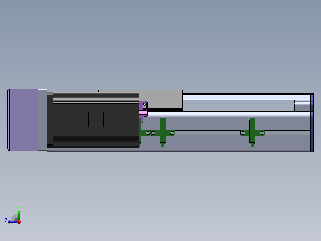 电动滑台模组SDM左折模型右视图