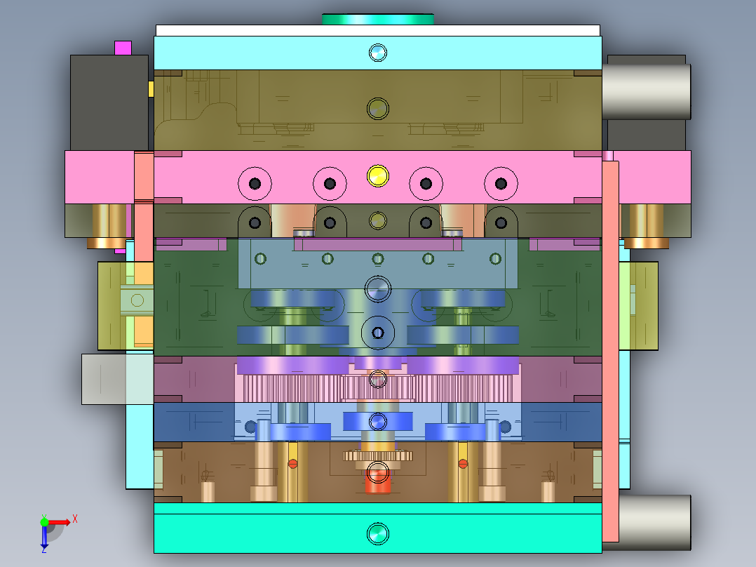 全3D螺纹模具c俯视图