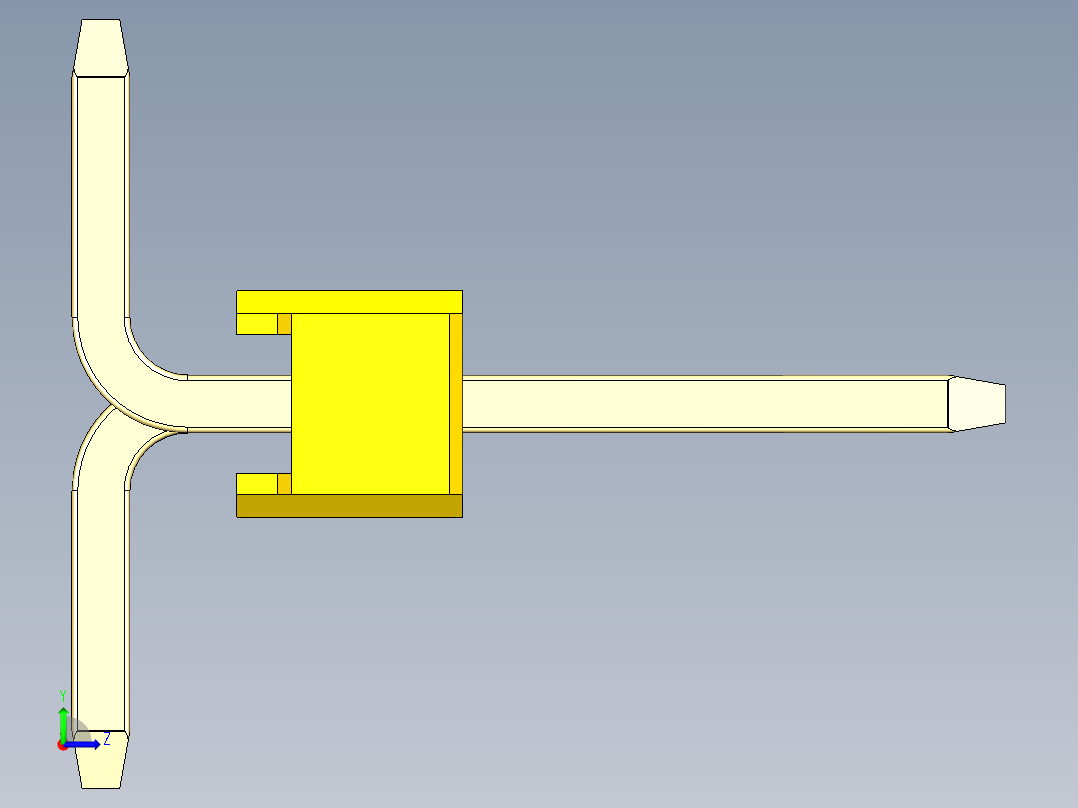 彩色公排针 100mil 2.54mm 系列-DS1022_yellow_16p_100mil_Type_SMT_R1_rev1.0左视图