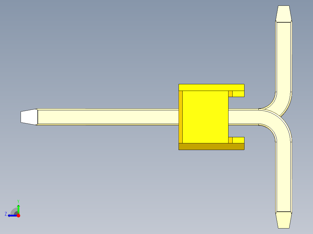 彩色公排针 100mil 2.54mm 系列-DS1022_yellow_16p_100mil_Type_SMT_R1_rev1.0右视图