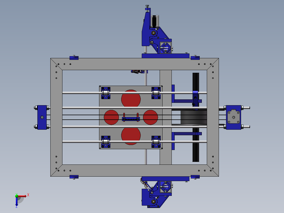 3D打印机模型俯视图