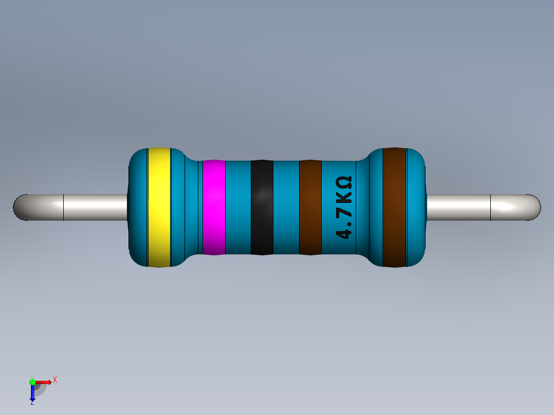 电容器 二极管 电阻器-Resistor 4.7K Ohm Blue