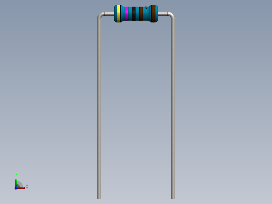 电容器 二极管 电阻器-Resistor 4.7K Ohm Blue前视图