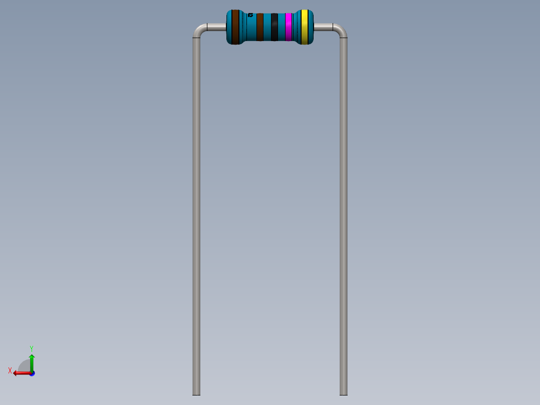 电容器 二极管 电阻器-Resistor 4.7K Ohm Blue后视图