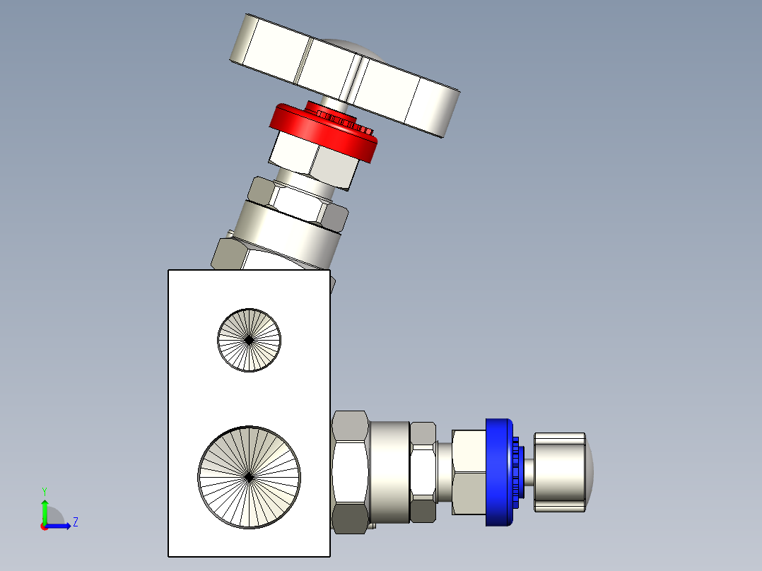 帕克双阀歧管左视图