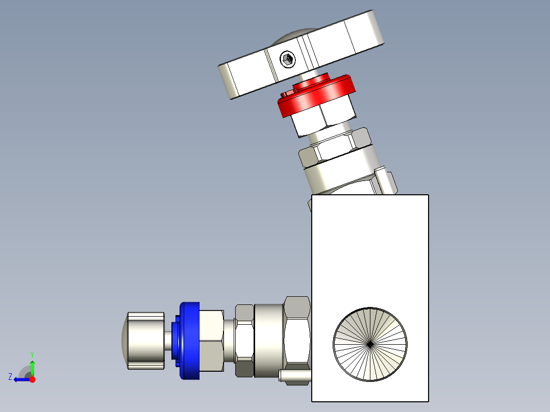 帕克双阀歧管右视图