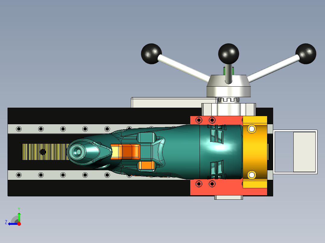 DIY磁力钻床右视图