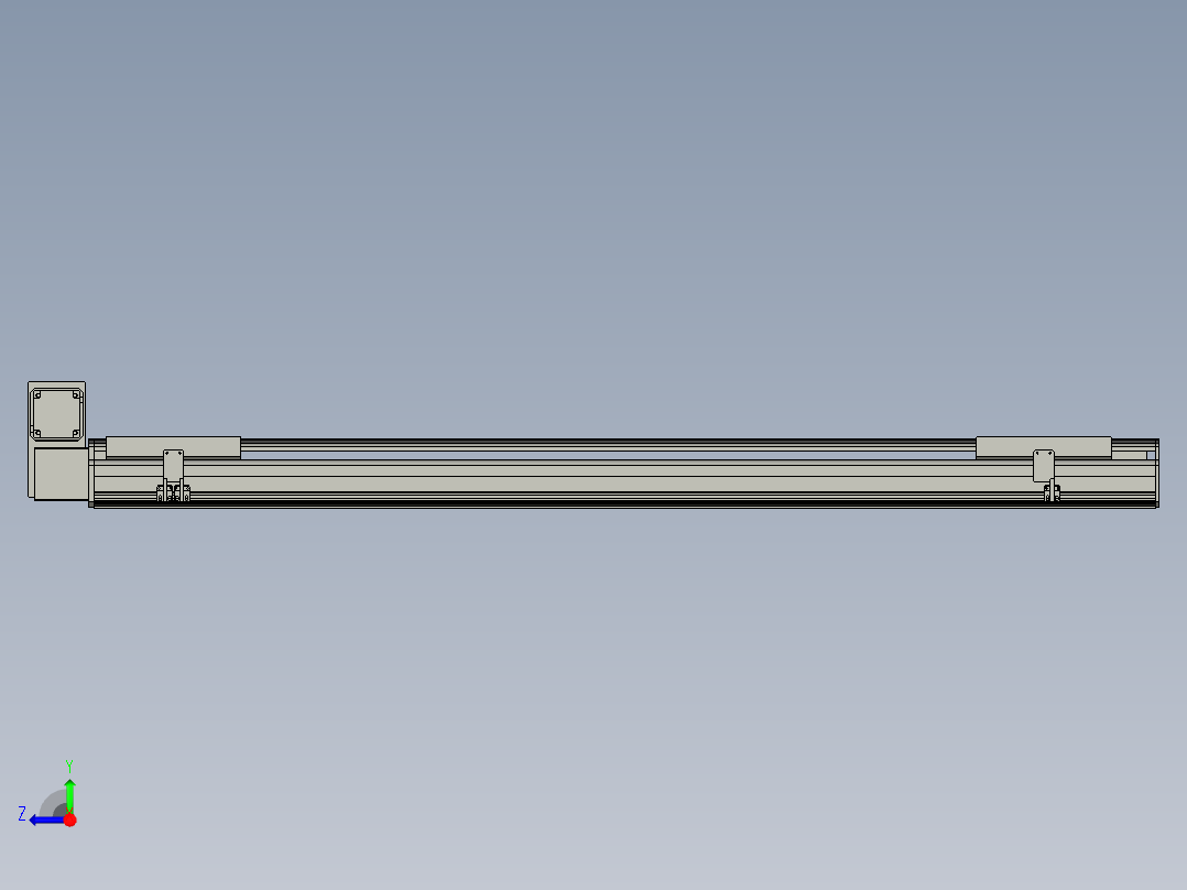 直线模组LHB21-L40-S1450-LU设计图纸右视图