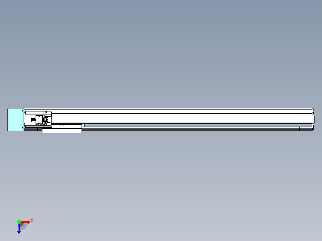 VF丝杆传动-一般环境VF14-Lxx-C-S750-BR-ZP40-C3俯视图