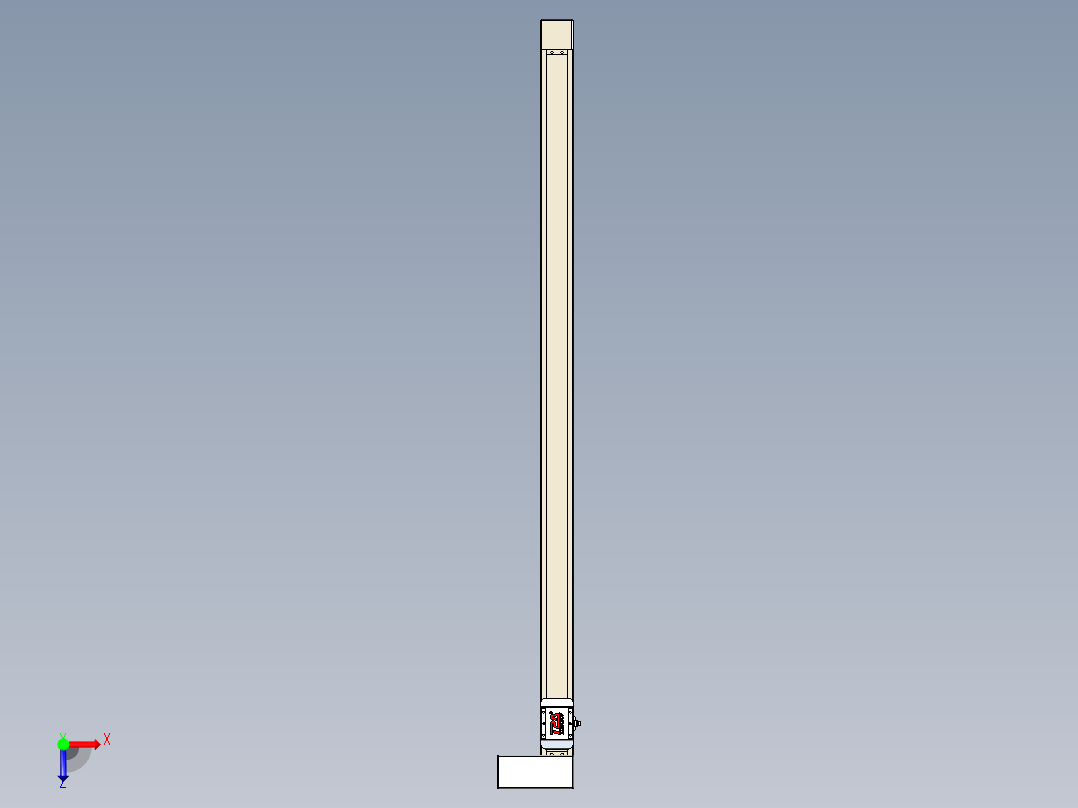 同步带全封闭直线模组TPA-HCB-65S-90-L1250-ML-C-P10-N3俯视图