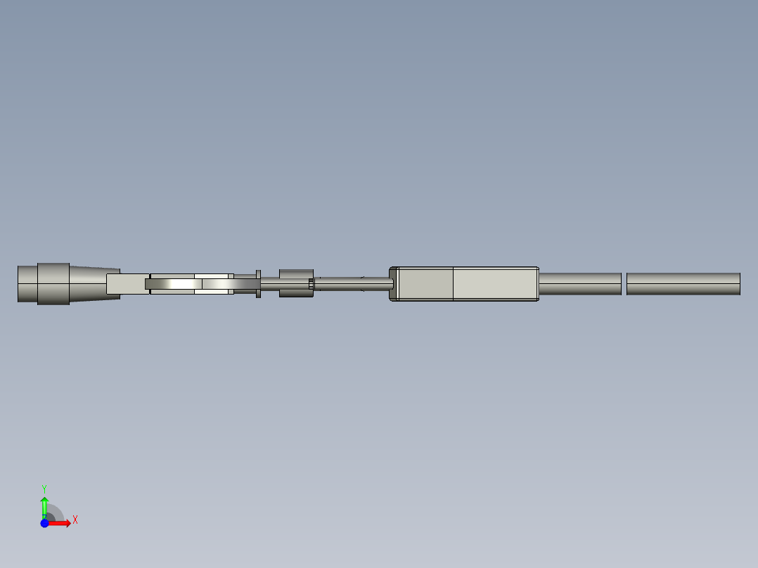 基恩士SR-600(HA)_610_hedcable_kc图纸模型前视图