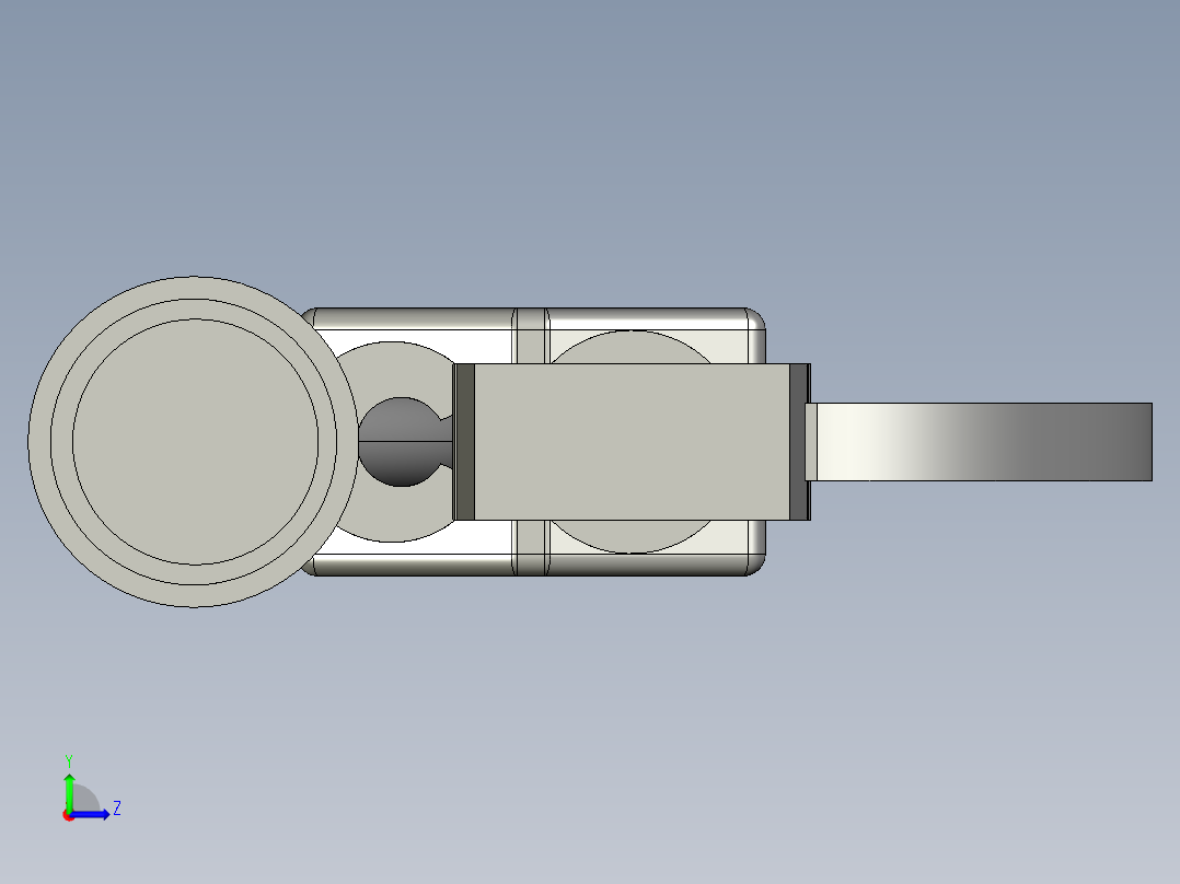 基恩士SR-600(HA)_610_hedcable_kc图纸模型左视图