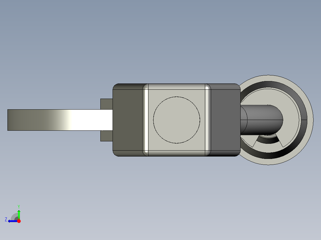 基恩士SR-600(HA)_610_hedcable_kc图纸模型右视图