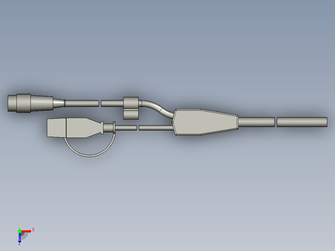 基恩士SR-600(HA)_610_hedcable_kc图纸模型俯视图