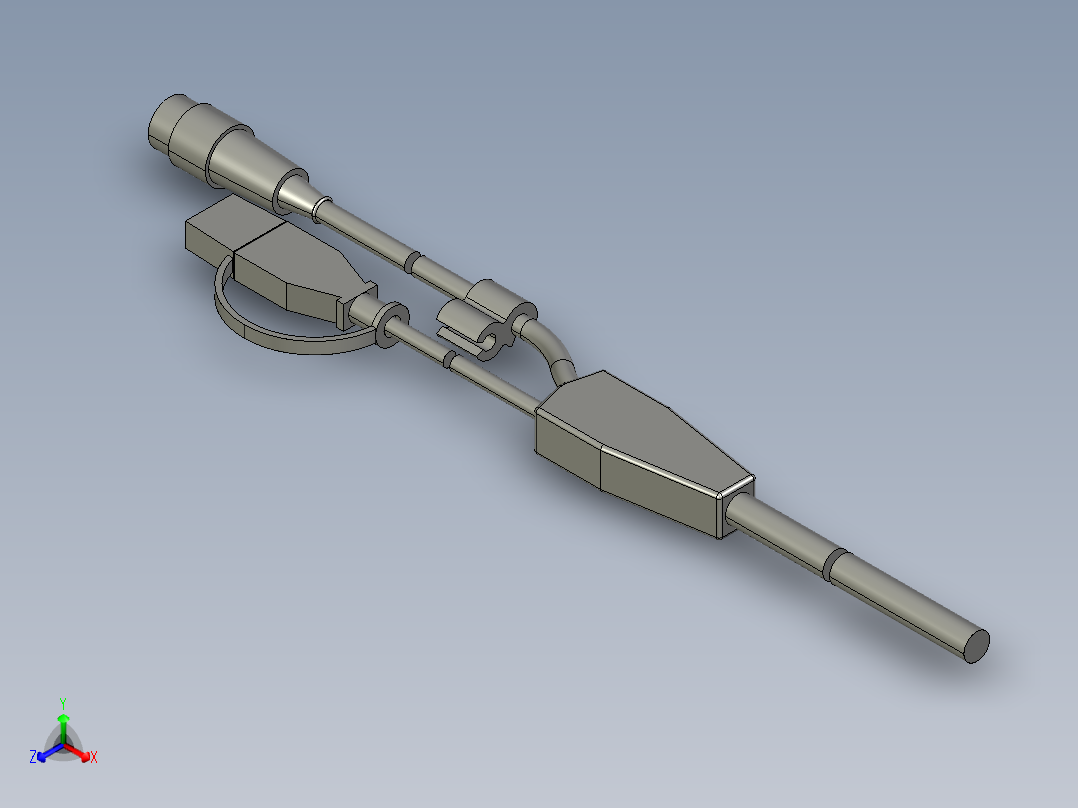 基恩士SR-600(HA)_610_hedcable_kc图纸模型正等轴测图