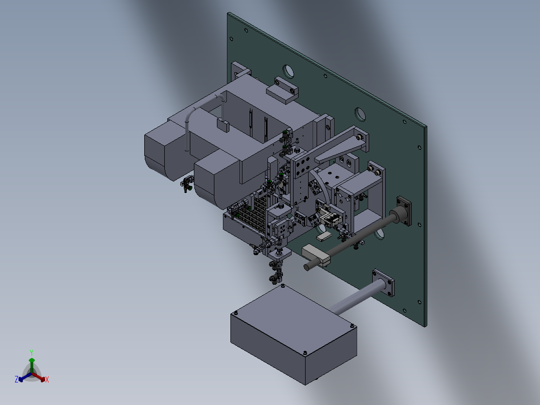 自动检测电机设备（sw18可编辑+工程图+BOM）正等轴测图