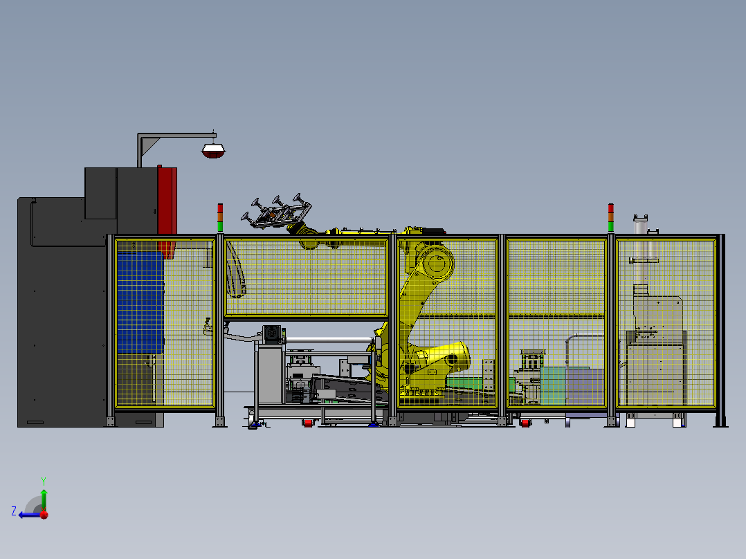2023.02月-电梯门板机器人冲孔折弯系统sw19可编辑右视图